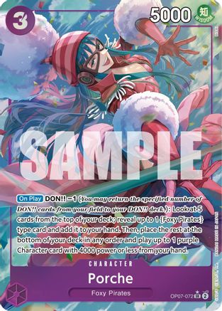 Porche (Parallel) (OP07-072) - 500 Years in the Future Foil - One Piece
