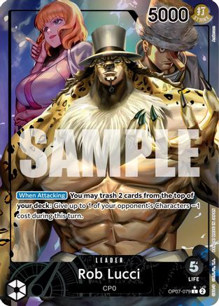 Rob Lucci (079) (Parallel) (OP07-079) - 500 Years in the Future Foil - One Piece