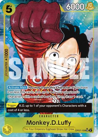 Monkey.D.Luffy (109) (Parallel) (OP07-109) - 500 Years in the Future Foil - One Piece
