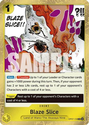 Blaze Slice (OP07-116) - 500 Years in the Future Foil - One Piece
