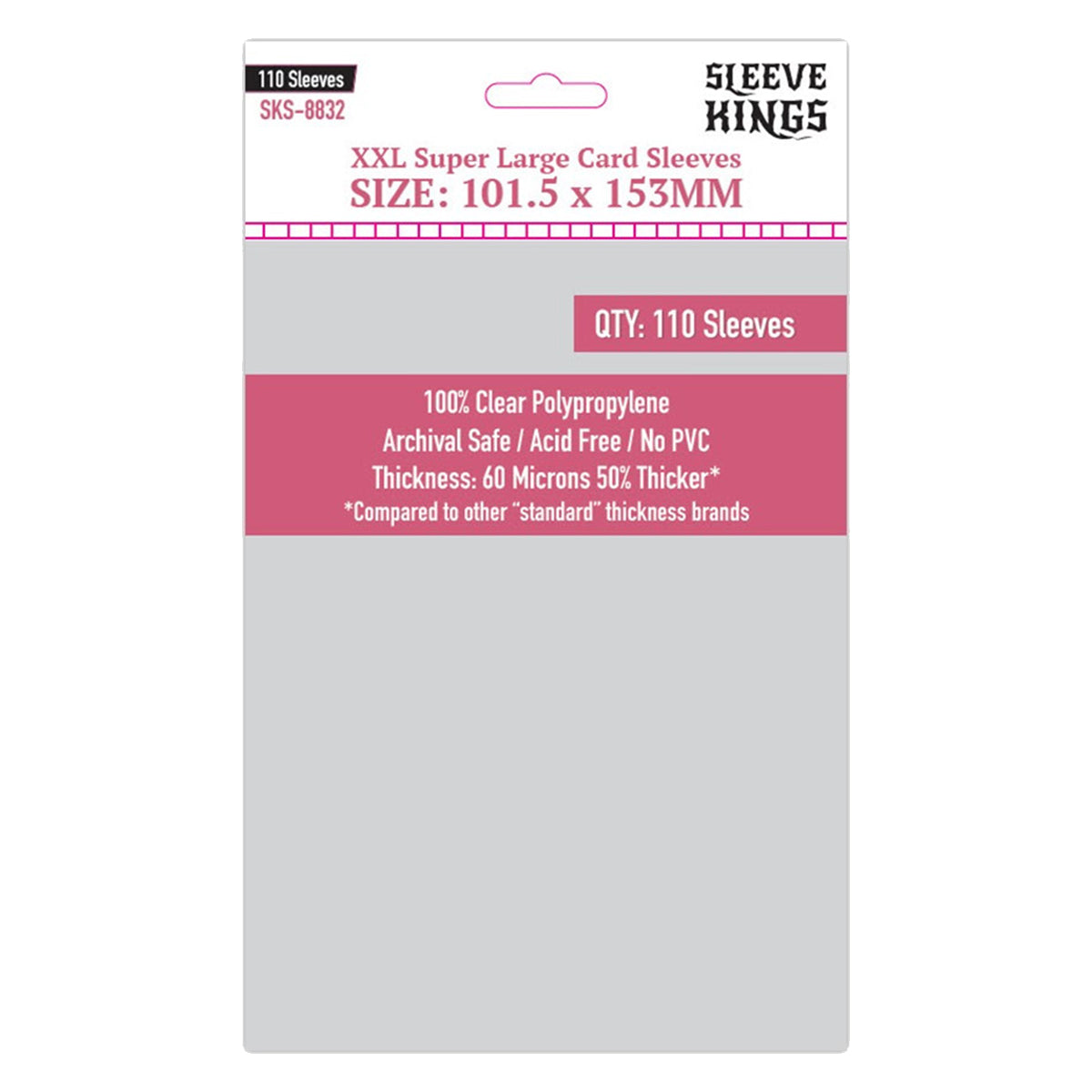 Sleeve Kings Board Game Sleeves Super Large 101.5x153mm 110ct