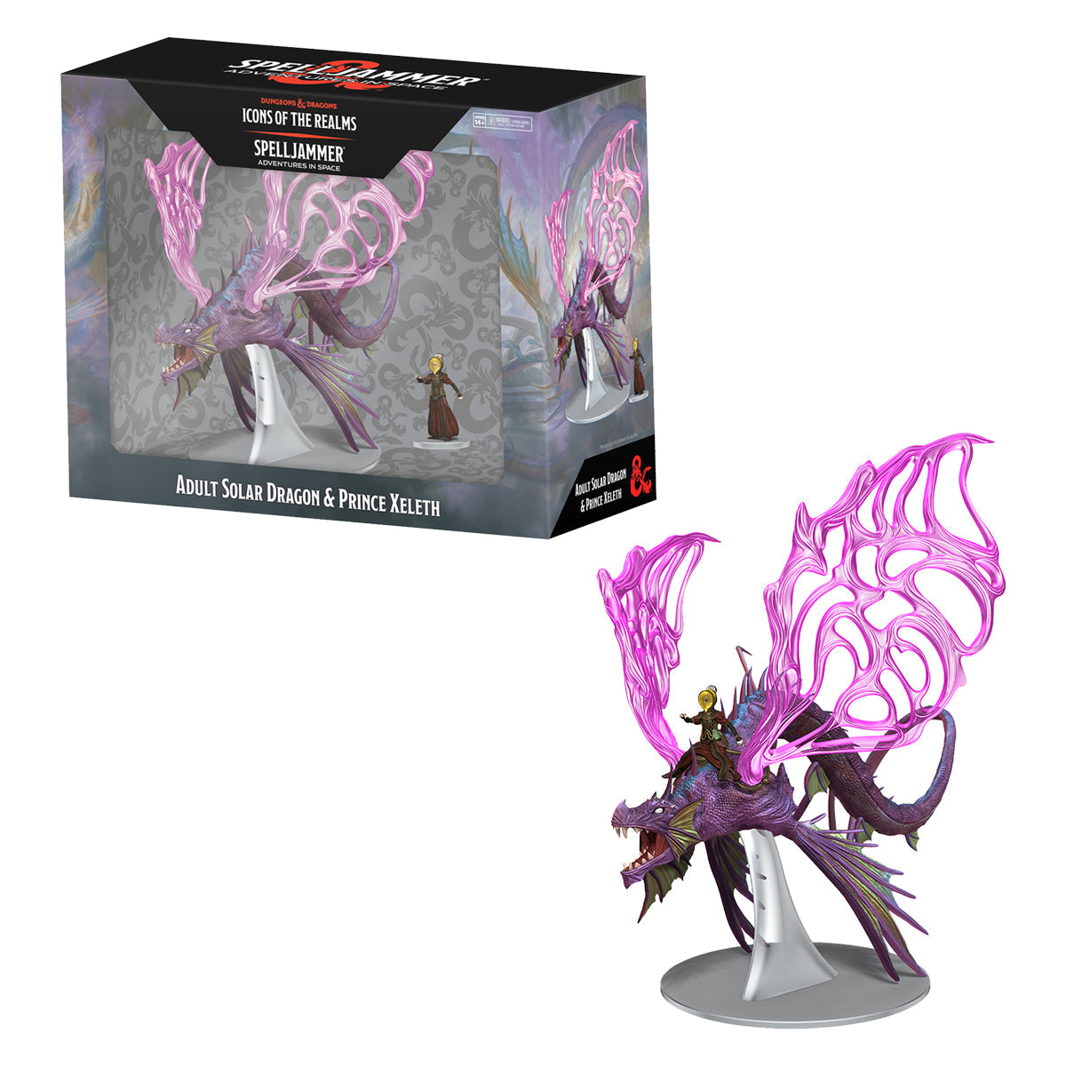 D&D Icons of the Realms Spelljammer Adventures in Space Adult Solar Dragon & Prince Xeleth