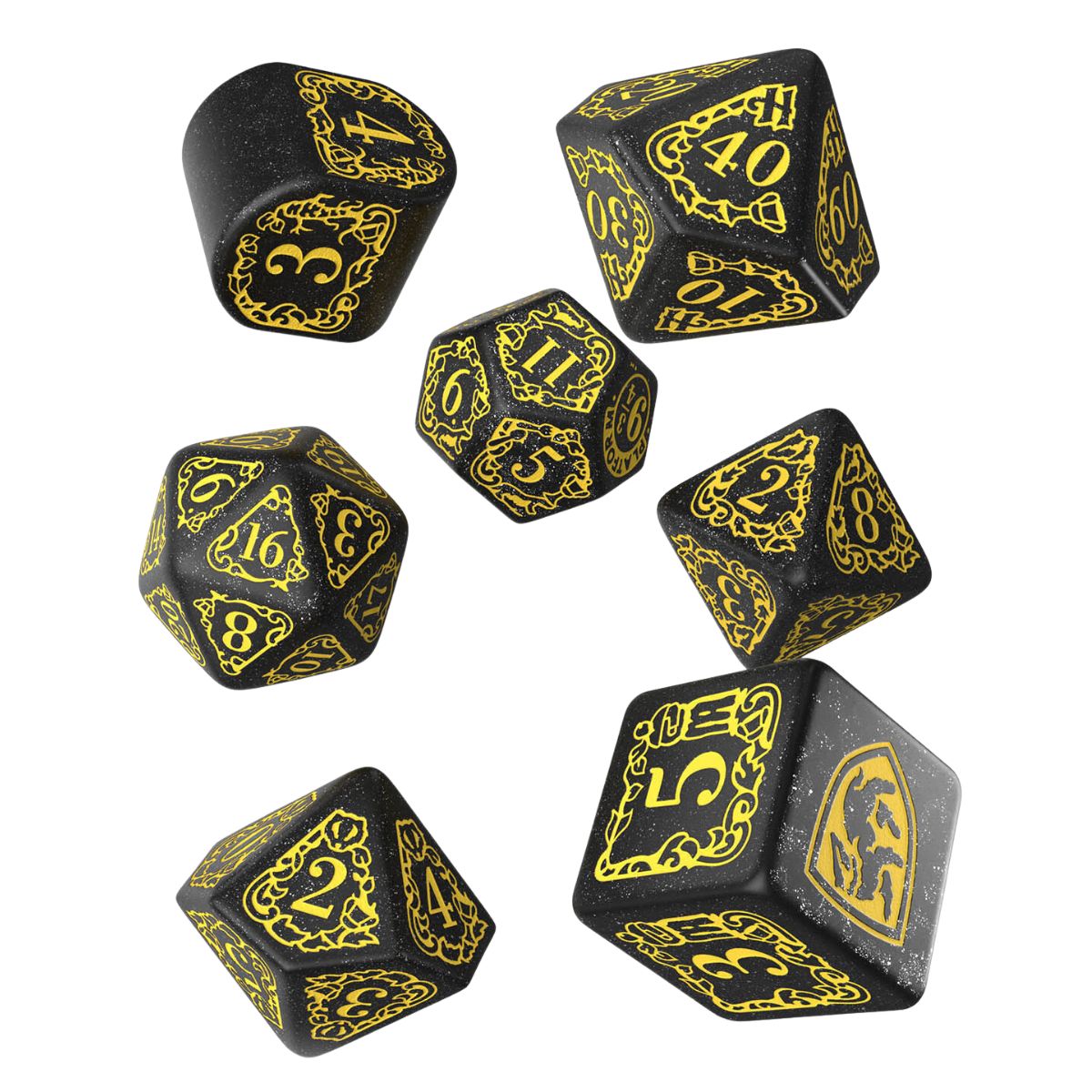 Q Workshop Harry Potter Modern Dice Set - Hufflepuff - Black Dice Set 7