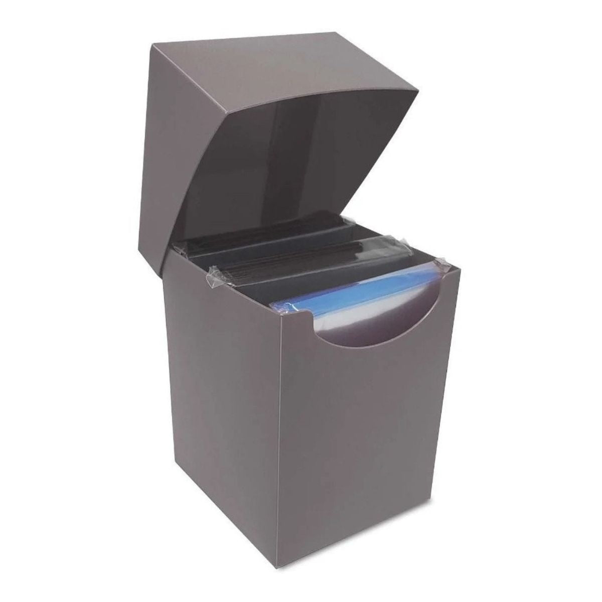 BCW Deck Case Box, Deck Protectors and Inner Sleeves Standard Elite2 Combo Pack Glossy Cool Grey