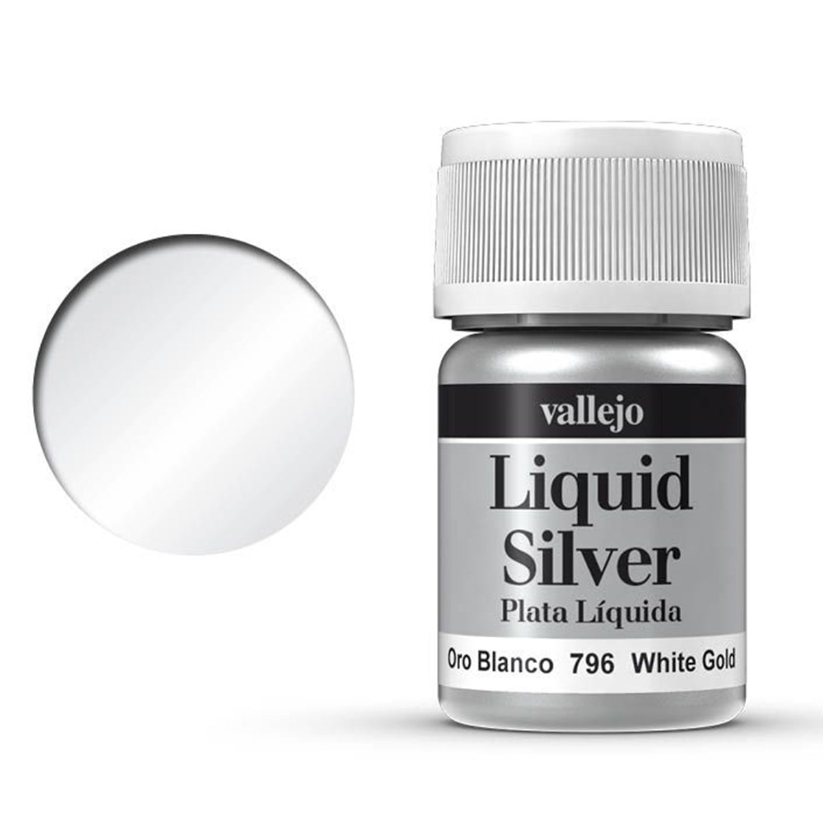 Vallejo Model Colour - Metallic Liquid White Gold (Alcohol Base) 35 ml