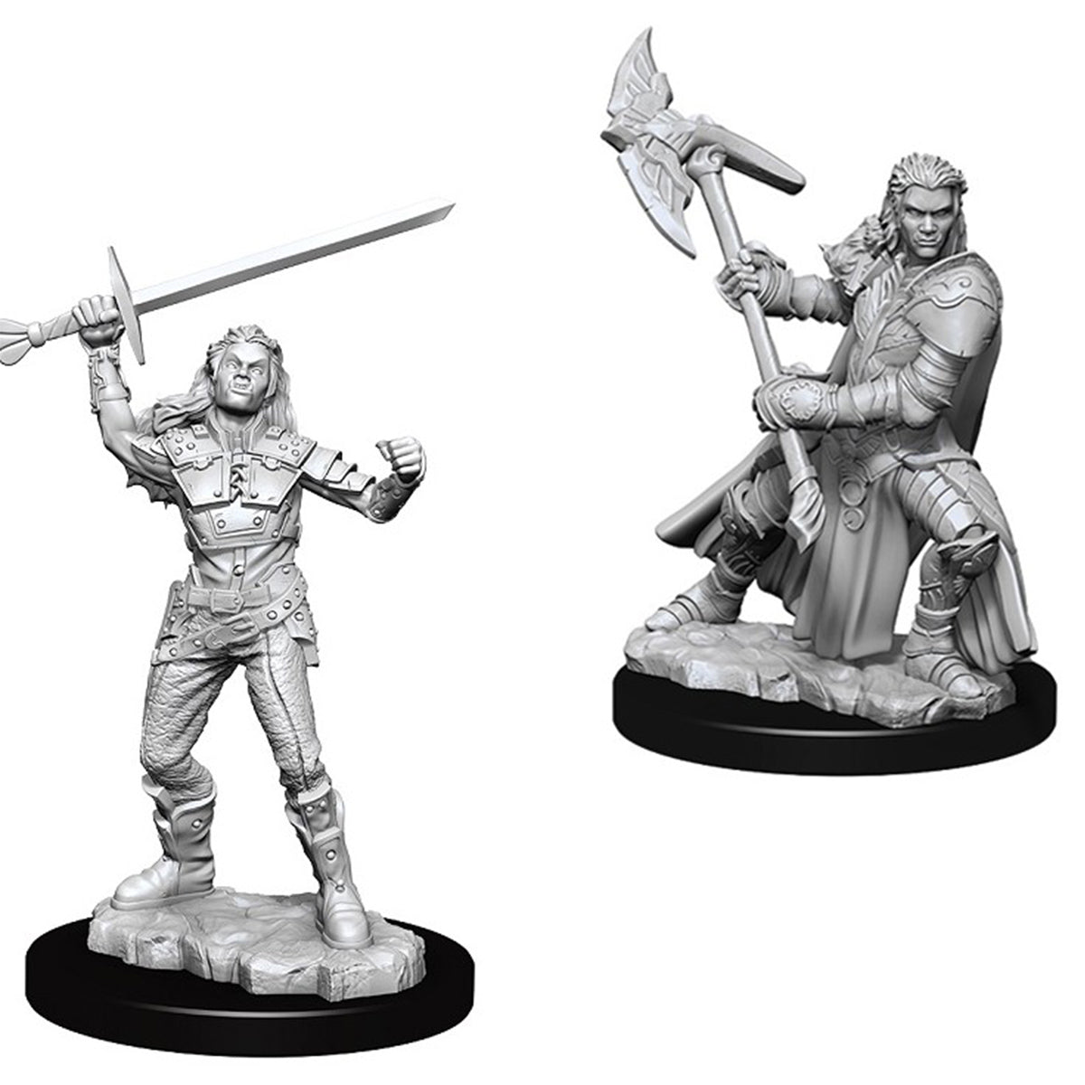 D&D Nolzurs Marvelous Miniatures Female Half Orc Fighter