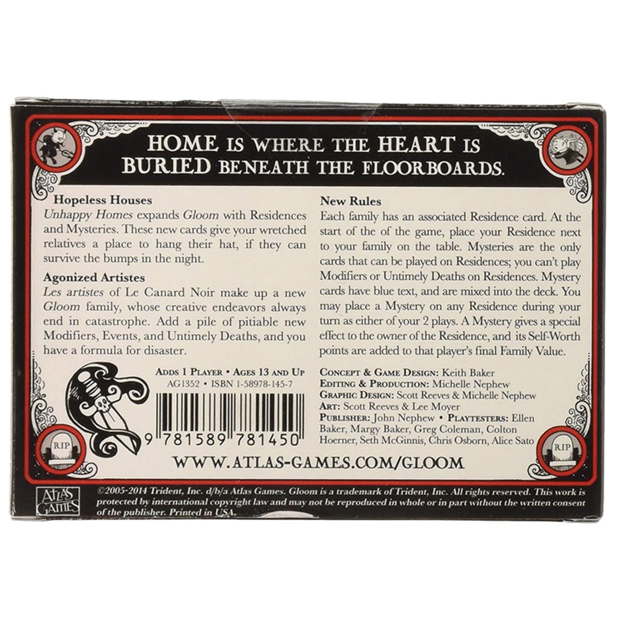 Gloom 2nd Edition Unhappy Homes Expansion