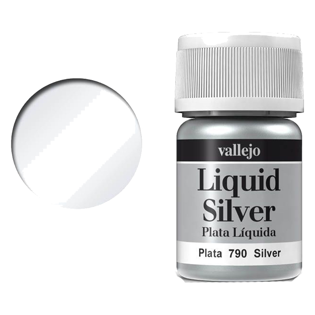 Vallejo Model Colour - Metallic Liquid Silver (Alcohol Base) 35 ml