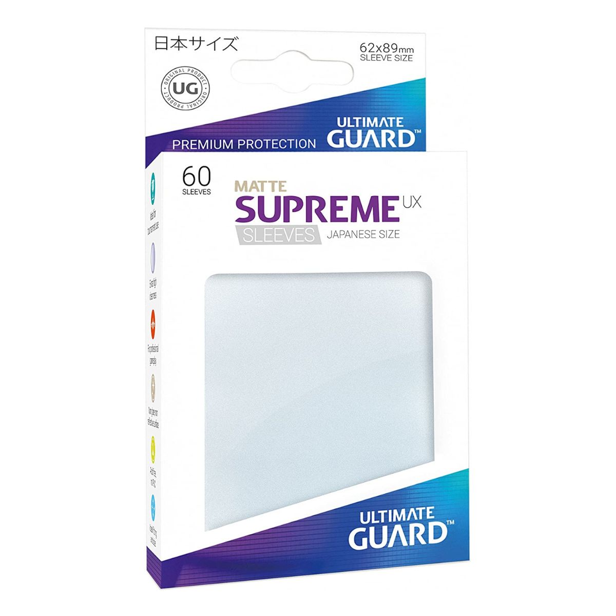 Ultimate Guard Supreme UX Sleeves Japanese Size Matte Frosted 60ct