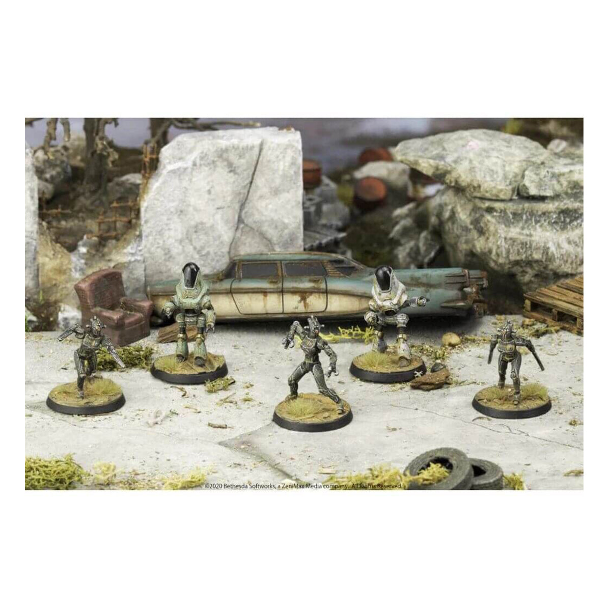 Fallout Wasteland Warfare Assaultrons and Protectrons Miniatures
