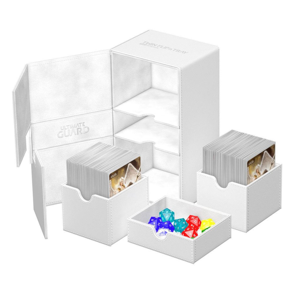 Ultimate Guard Twin Flip n Tray 200+ XenoSkin Monocolor White Deck Box