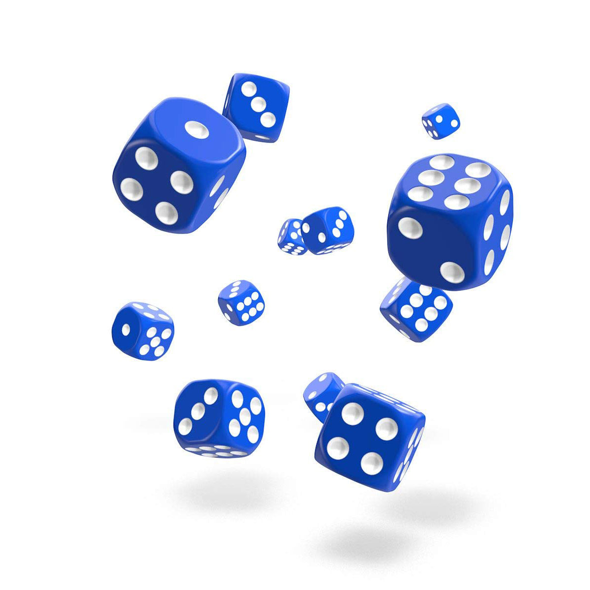 Oakie Doakie Dice D6 12 mm Solid Blue 36pc