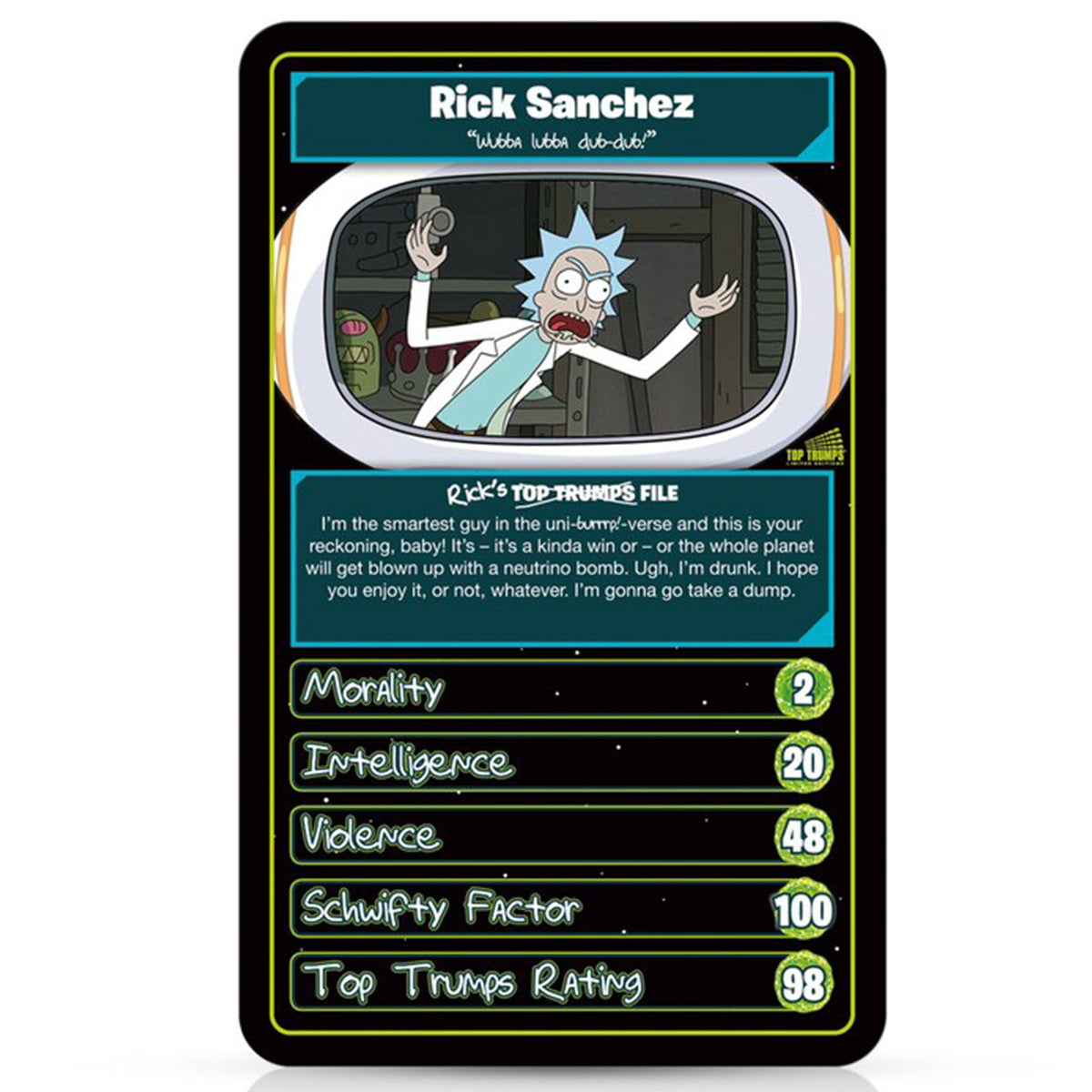 RICK AND MORTY TOP TRUMPS Card Game