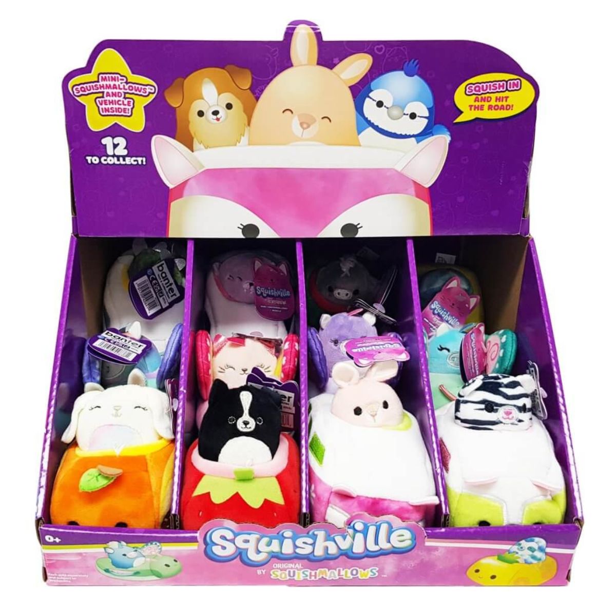 SQUISHMALLOWS SQUISHVILLE - Mini Plush Squishville Mini Squishmallow in Vehicle W2 (Random Select)