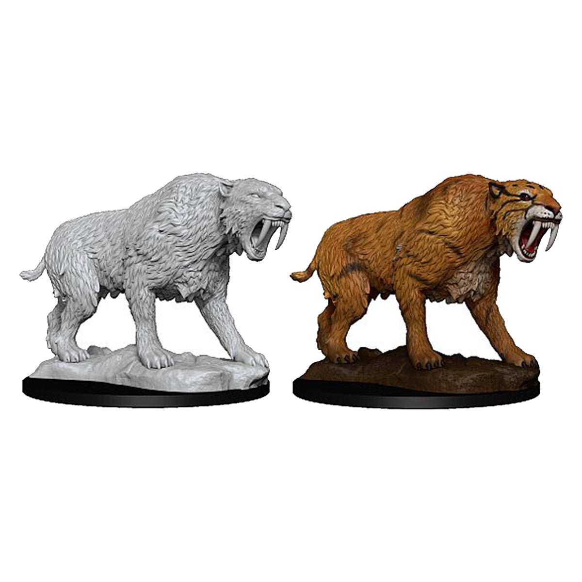 Wizkids Deepcuts Unpainted Miniatures Saber Toothed Tiger