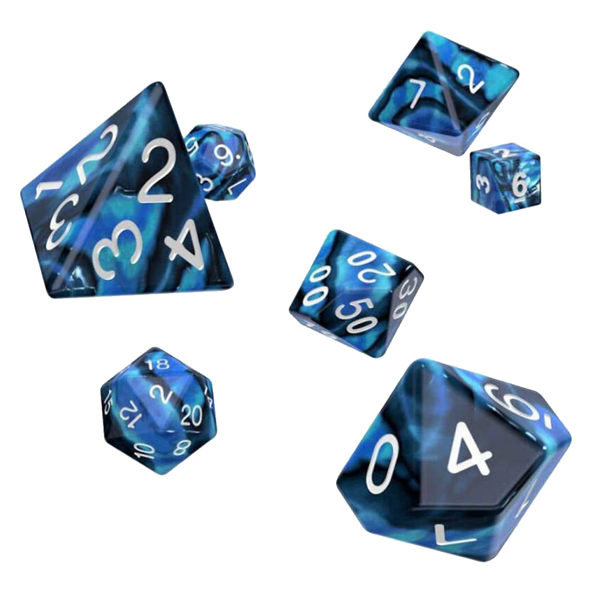 Oakie Doakie Dice RPG Set GemiDice - Twilight Stone 7pc