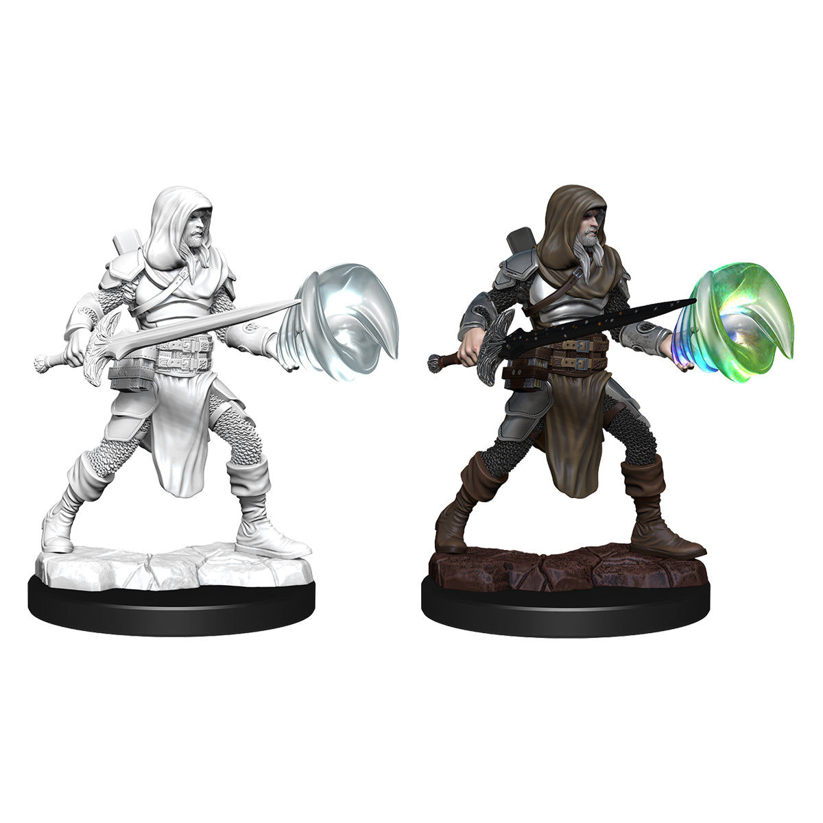 D&D Nolzurs Marvelous Unpainted Miniatures Male Multiclass Fighter + Wizard