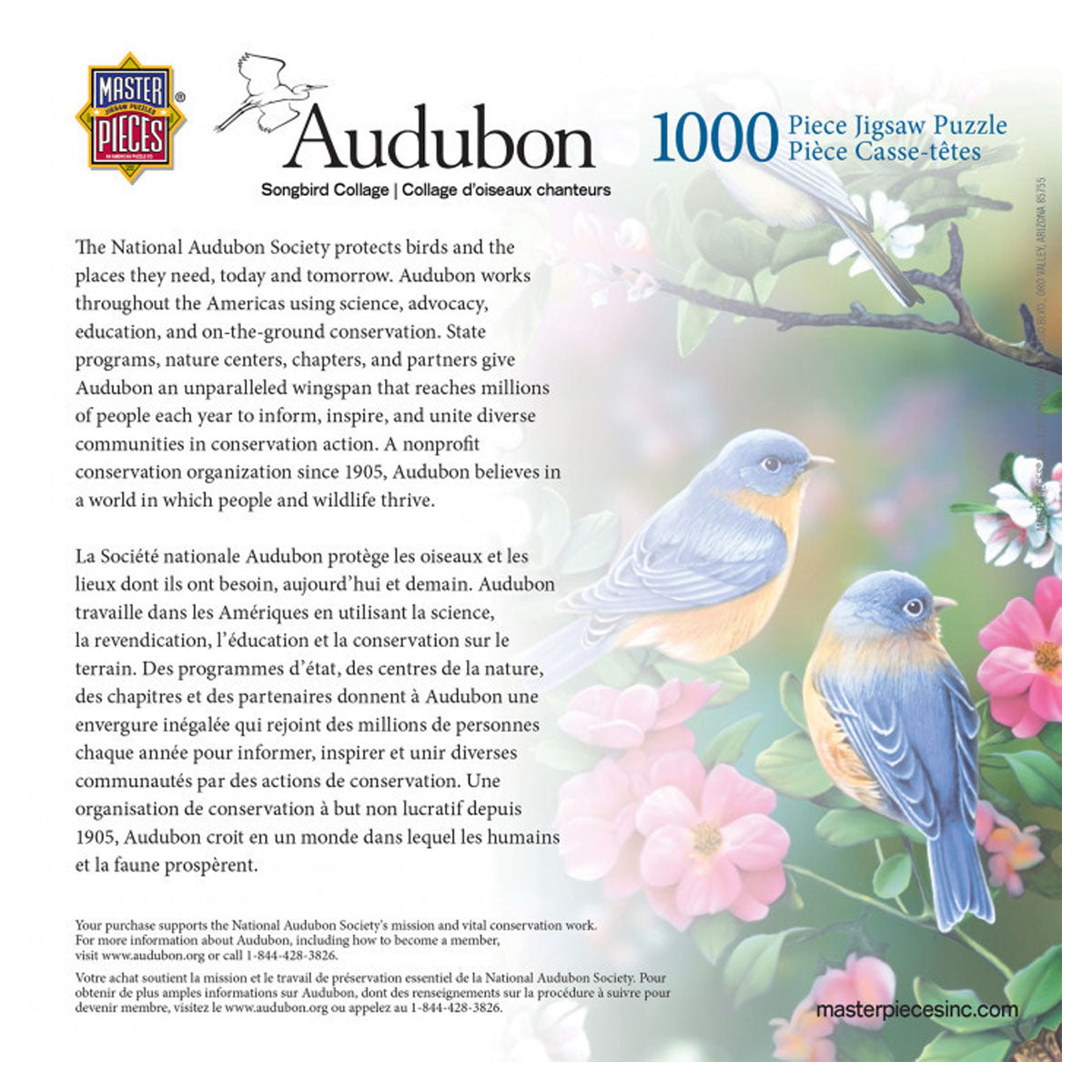 Masterpieces Puzzle Audubon Songbird Collage Puzzle 1000 pieces