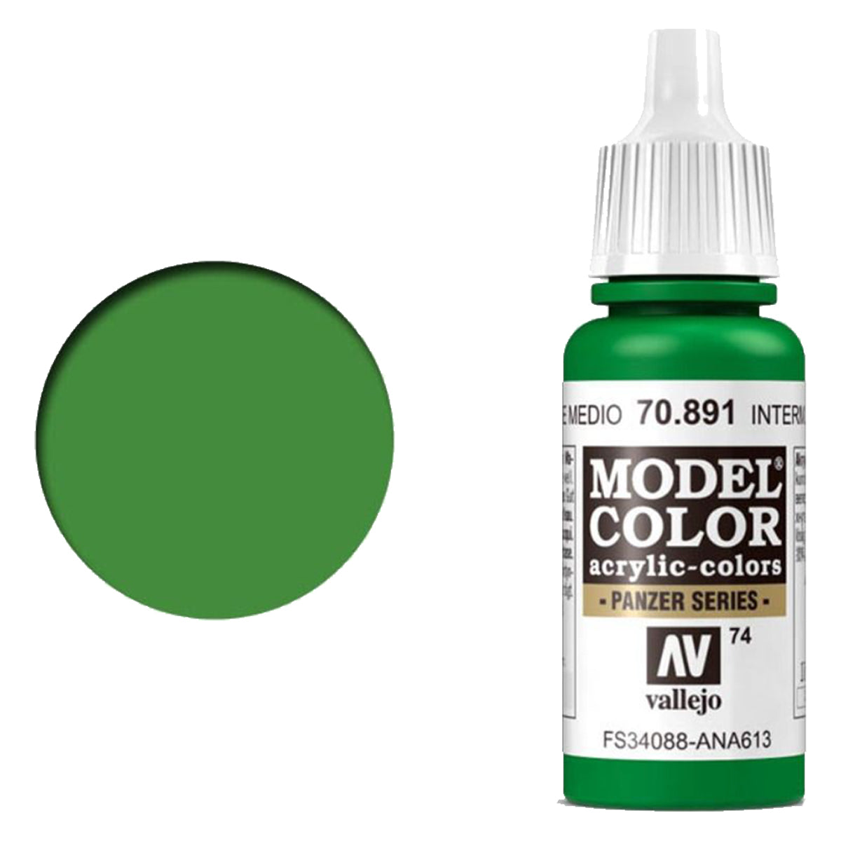 Vallejo Model Colour - Intermediate Green 17 ml
