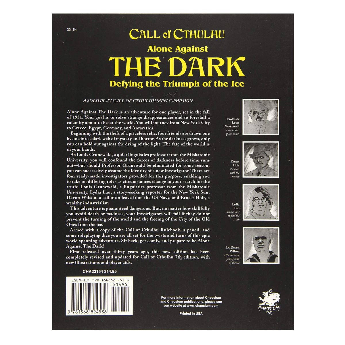 Call of Cthulhu RPG - Alone Against the Dark