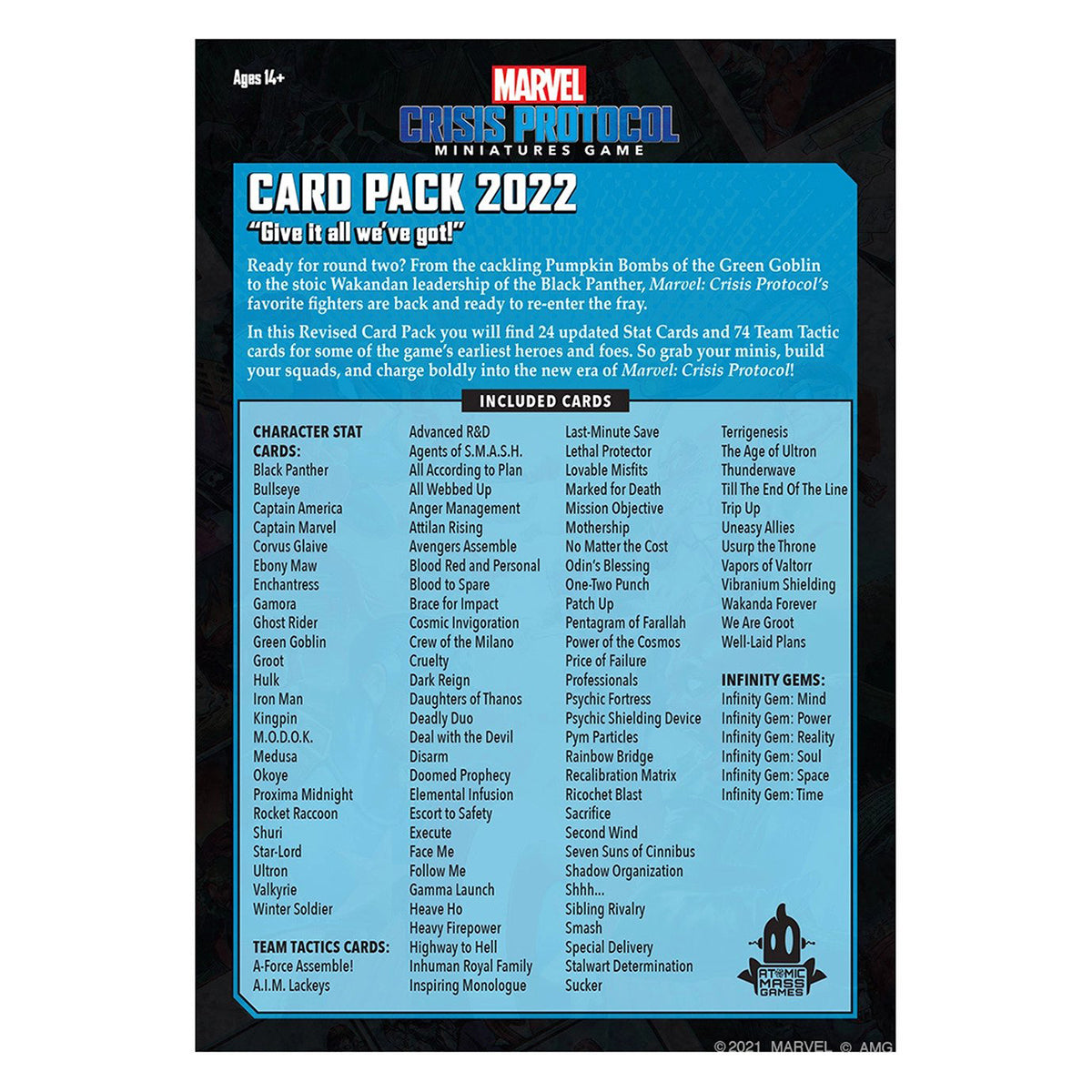 Marvel Crisis Protocol Card Pack 2022