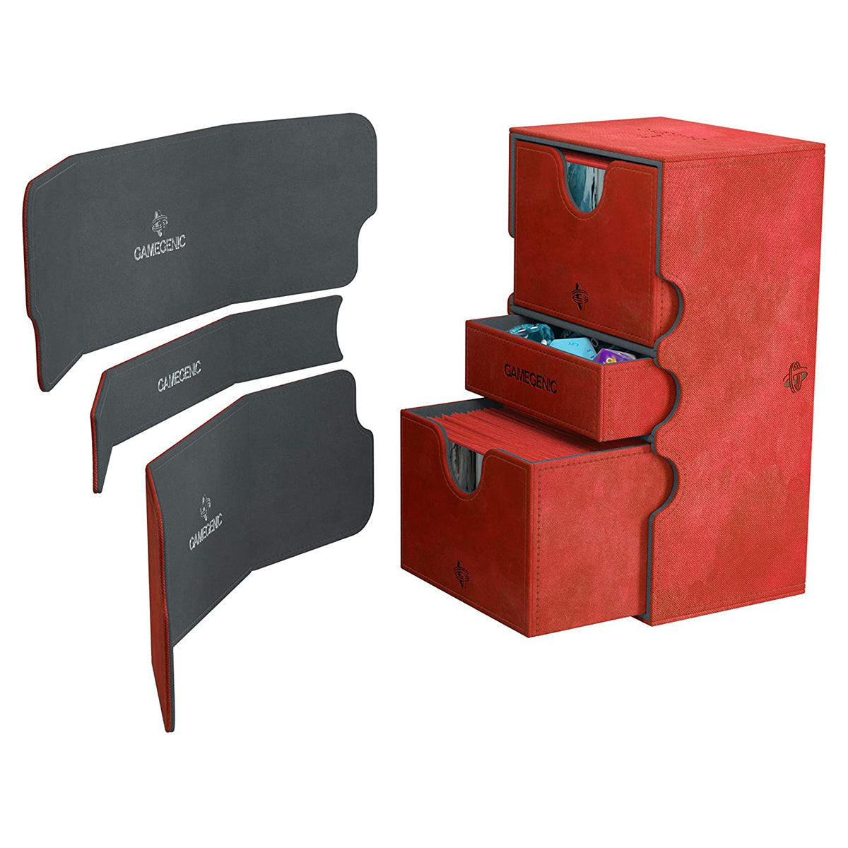 Gamegenic Stronghold 200+ Convertible Red Deck Box