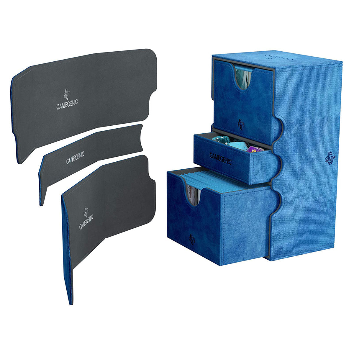 Gamegenic Stronghold 200+ Convertible Blue Deck Box