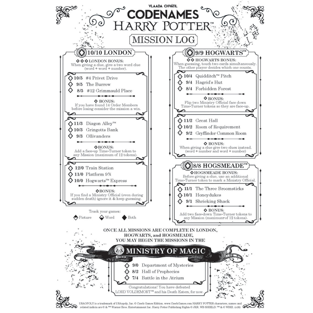 Codenames Harry Potter