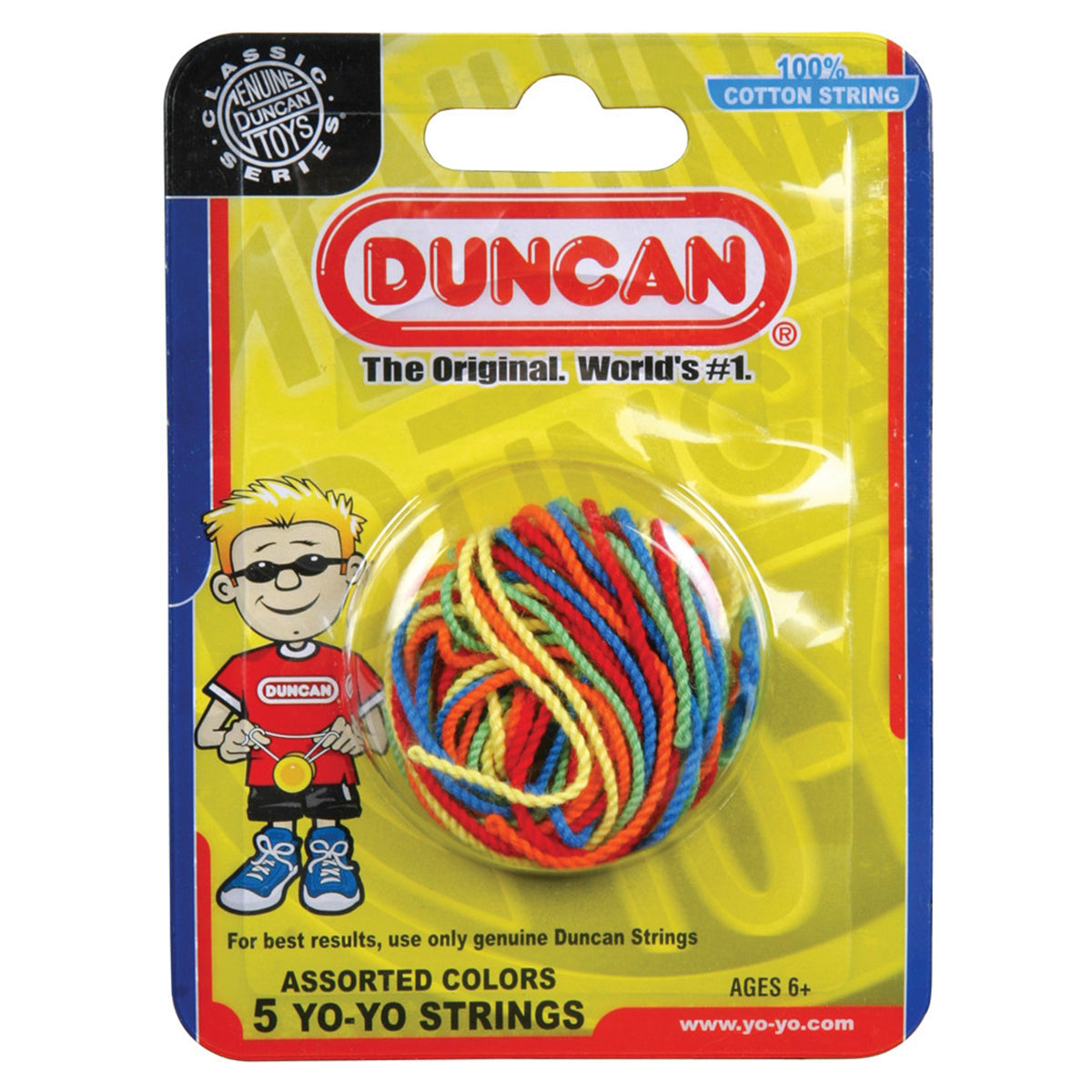 Duncan Yo Yo Strings 5 Pack Multi Color (100% Cotton)