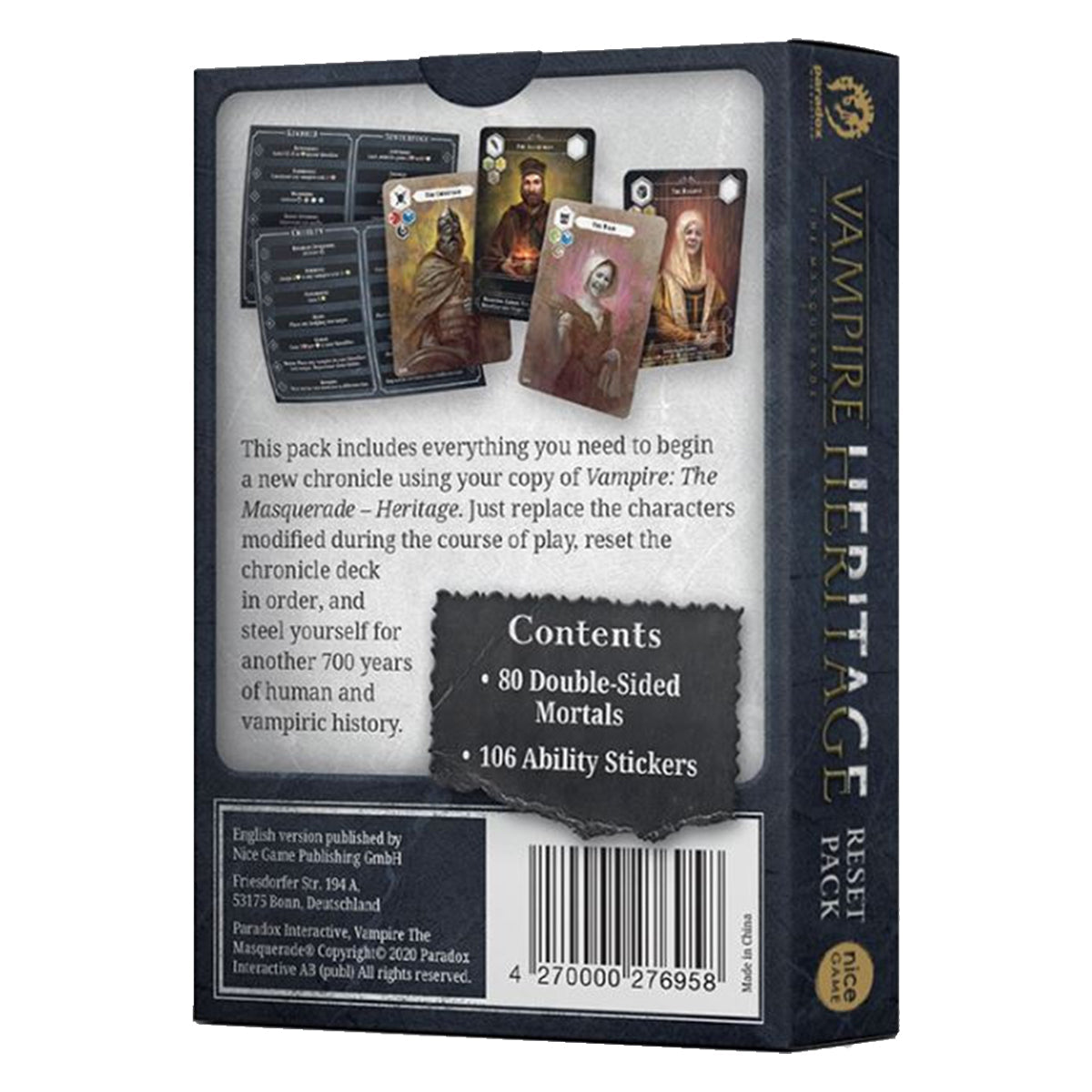 Vampire The Masquerade Heritage Reset Pack