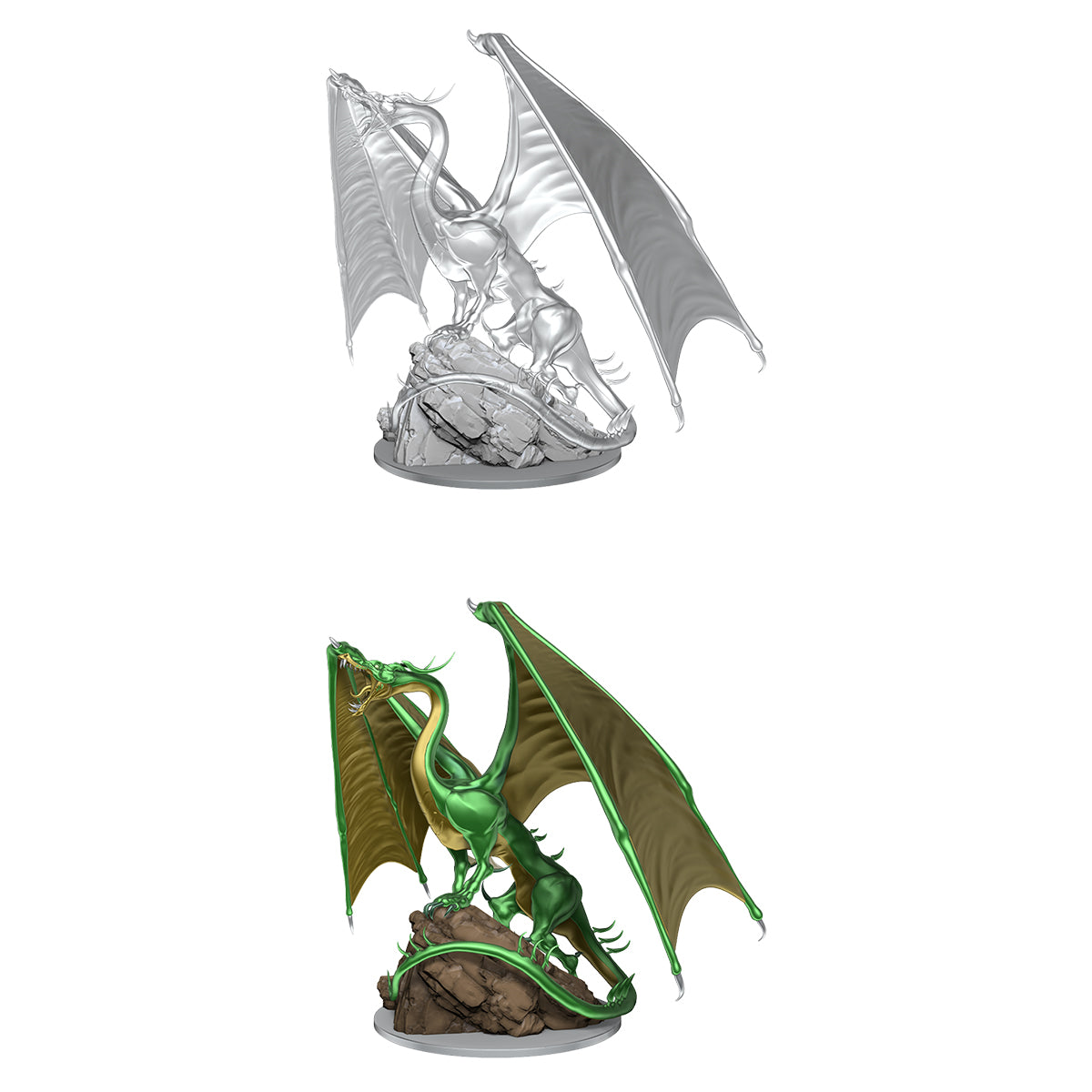 D&D Nolzurs Marvelous Unpainted Miniatures Young Emerald Dragon
