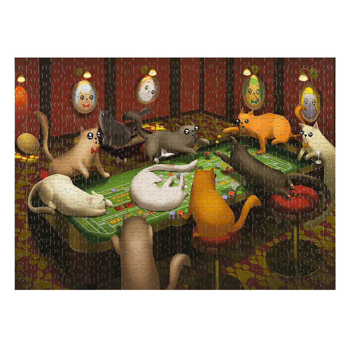 Exploding Kittens Puzzle Cats Playing Craps 1,000 pieces