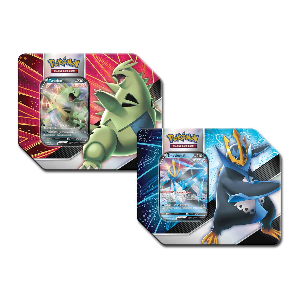 POKEMON V Strikers Tins (Empoleon V and Tyranitar V)