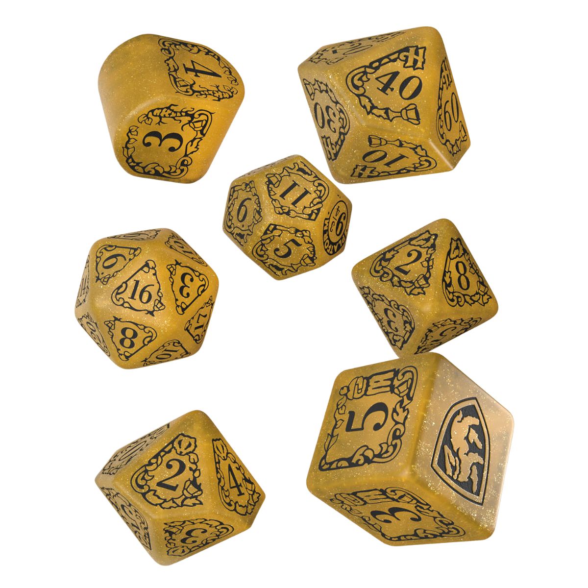 Q Workshop Harry Potter Modern Dice Set - Hufflepuff - Yellow Dice Set 7