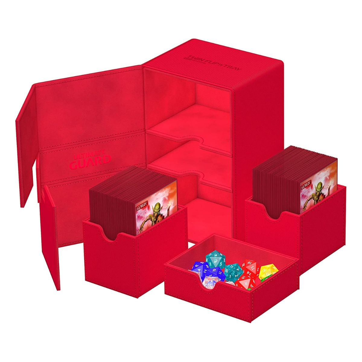 Ultimate Guard Flip n Tray 160+ XenoSkin Monocolor Red Deck Box