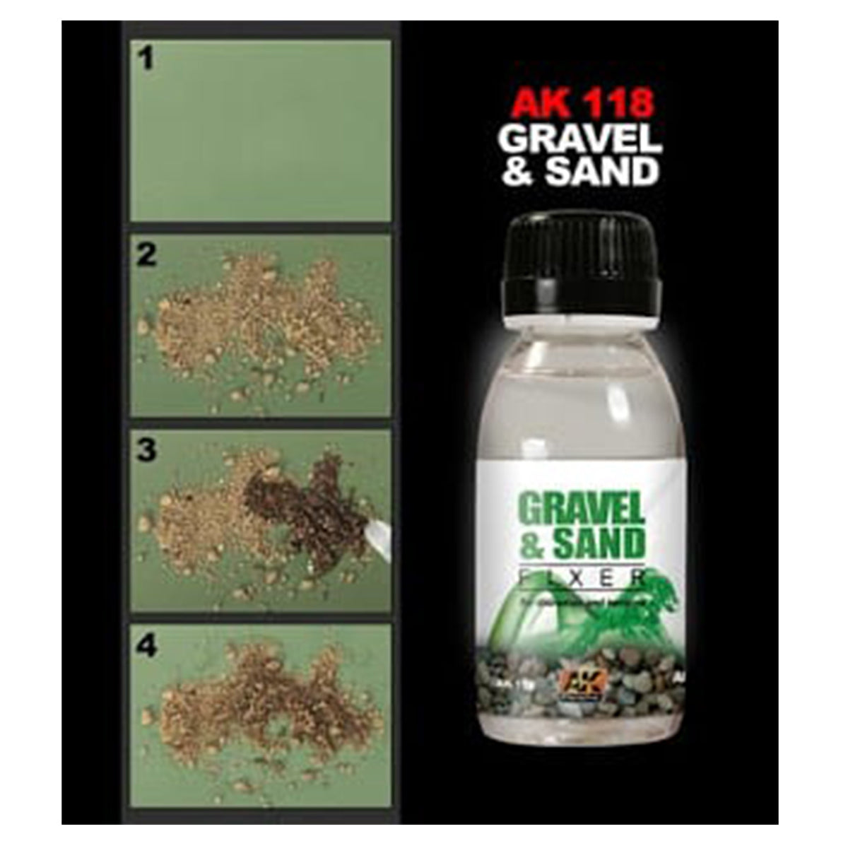 AK Interactive Auxiliaries - Gravel & Sand Fixer