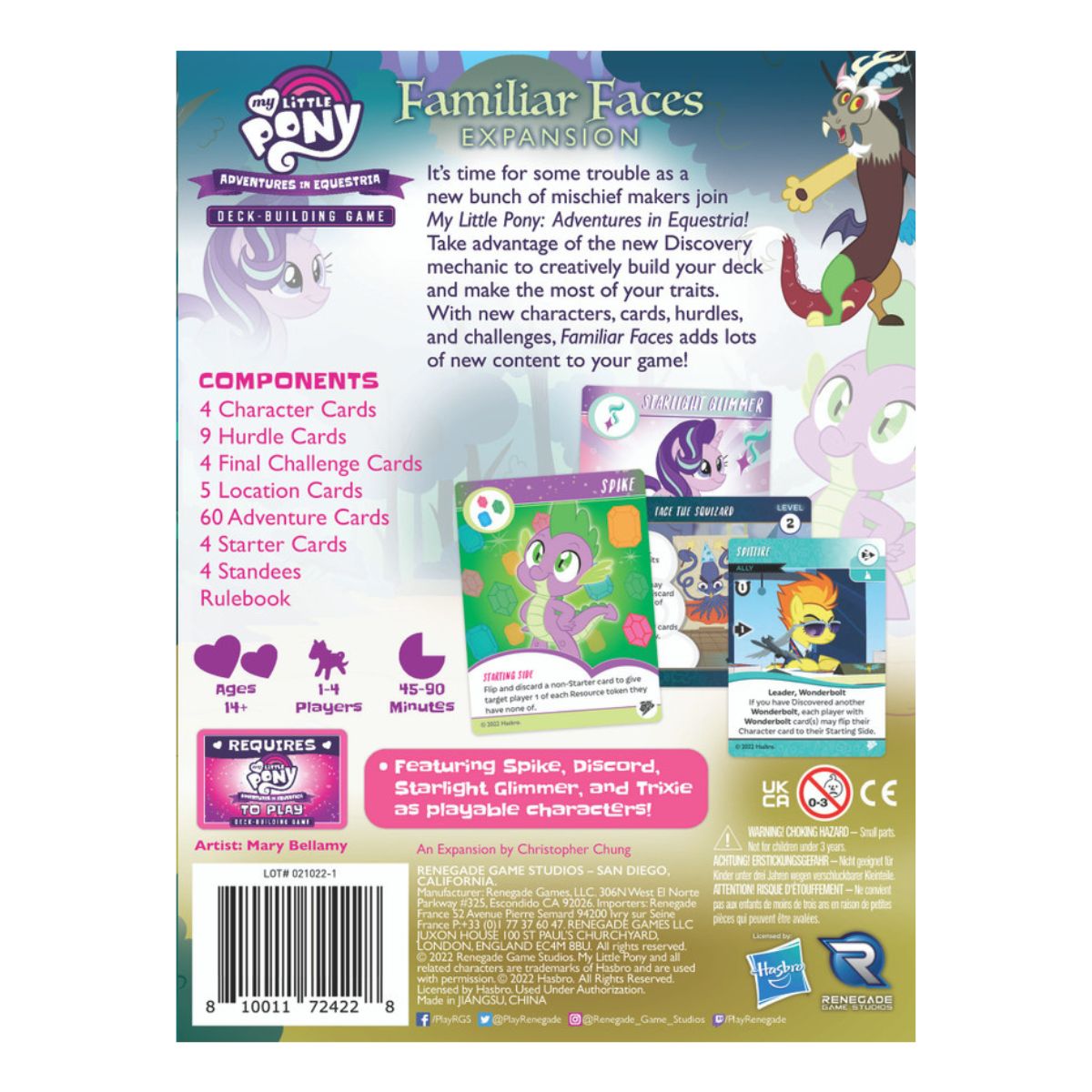 My Little Pony: Adventures in Equestria Deck-Building Game Familiar Faces Expansion