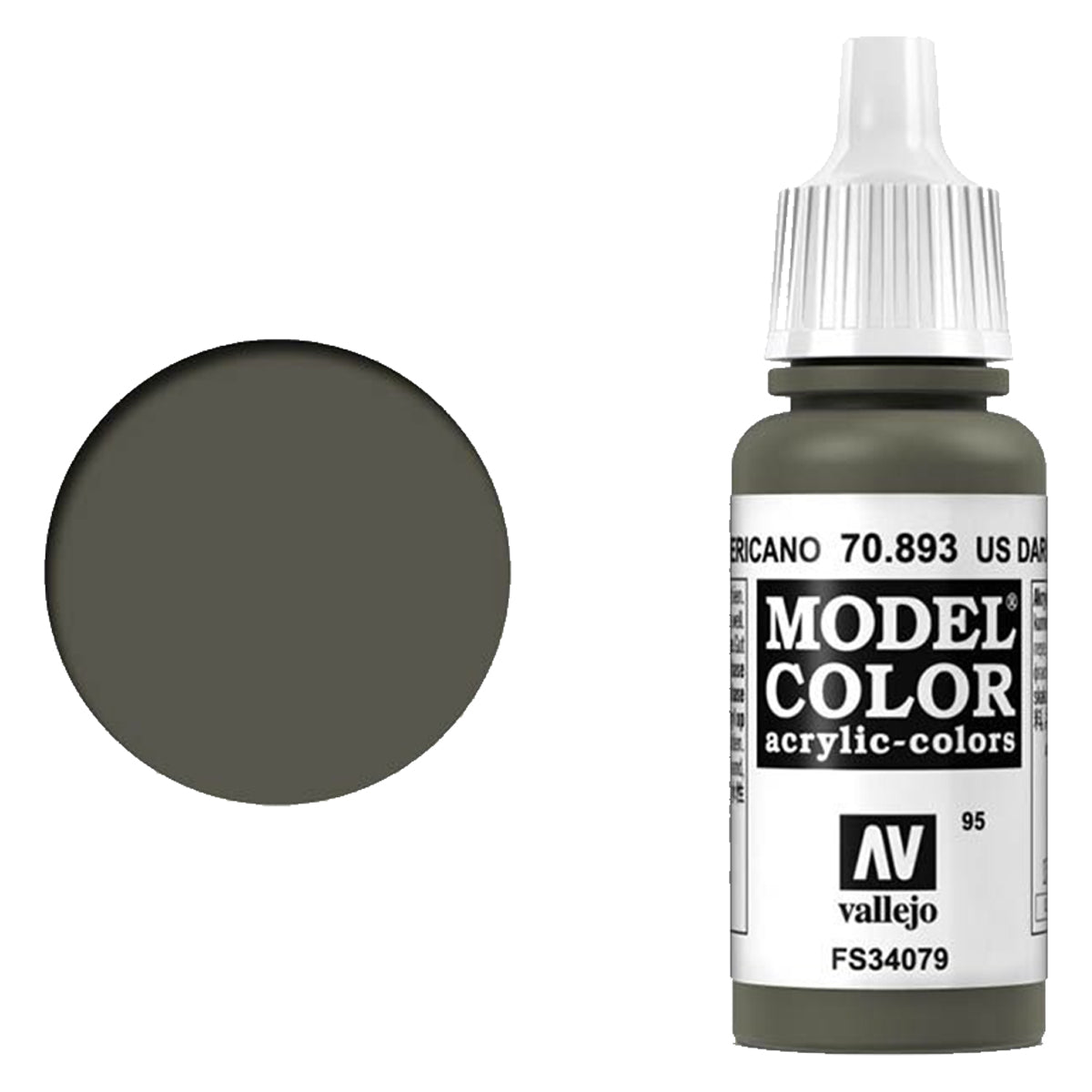 Vallejo Model Colour - Us Dark Green 17 ml