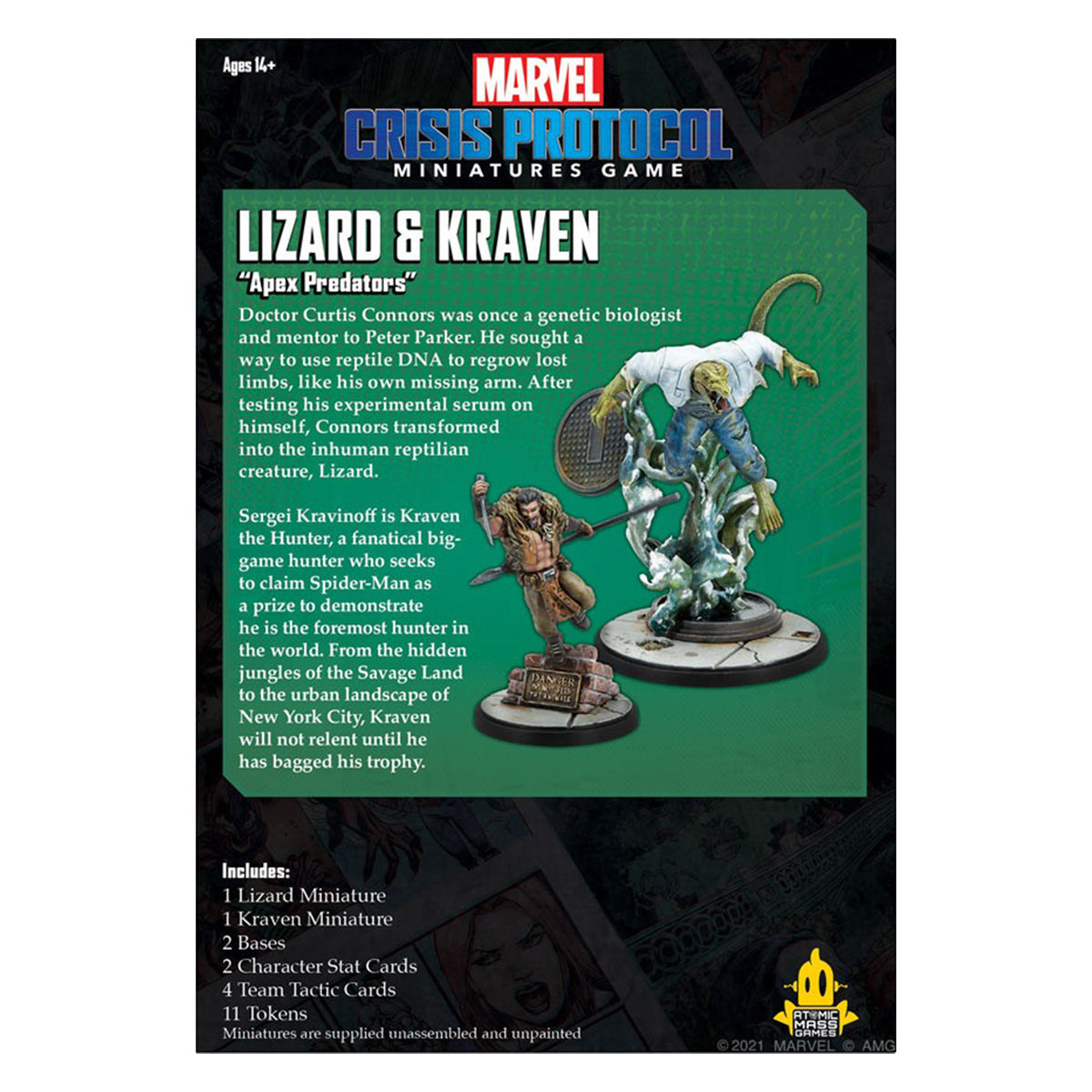 Marvel Crisis Protocol Lizard and Kraven