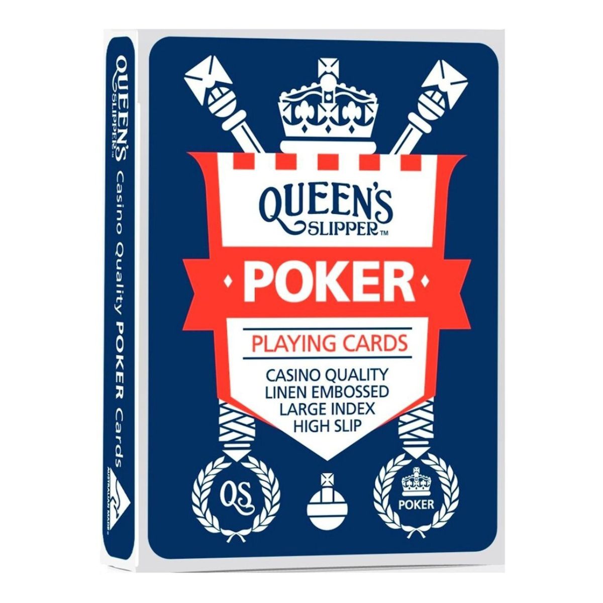 Queens Slipper Poker Playing Cards Single Pack Blue