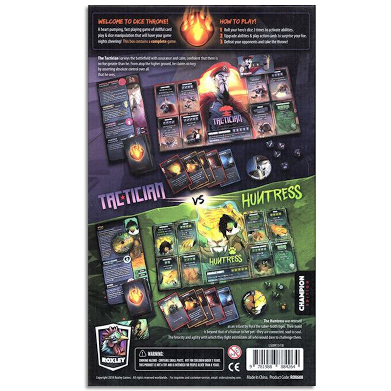 Dice Throne Season 2 Battle Box 2 Tactician VS Huntress Kickstarter Champion Edition Board Game