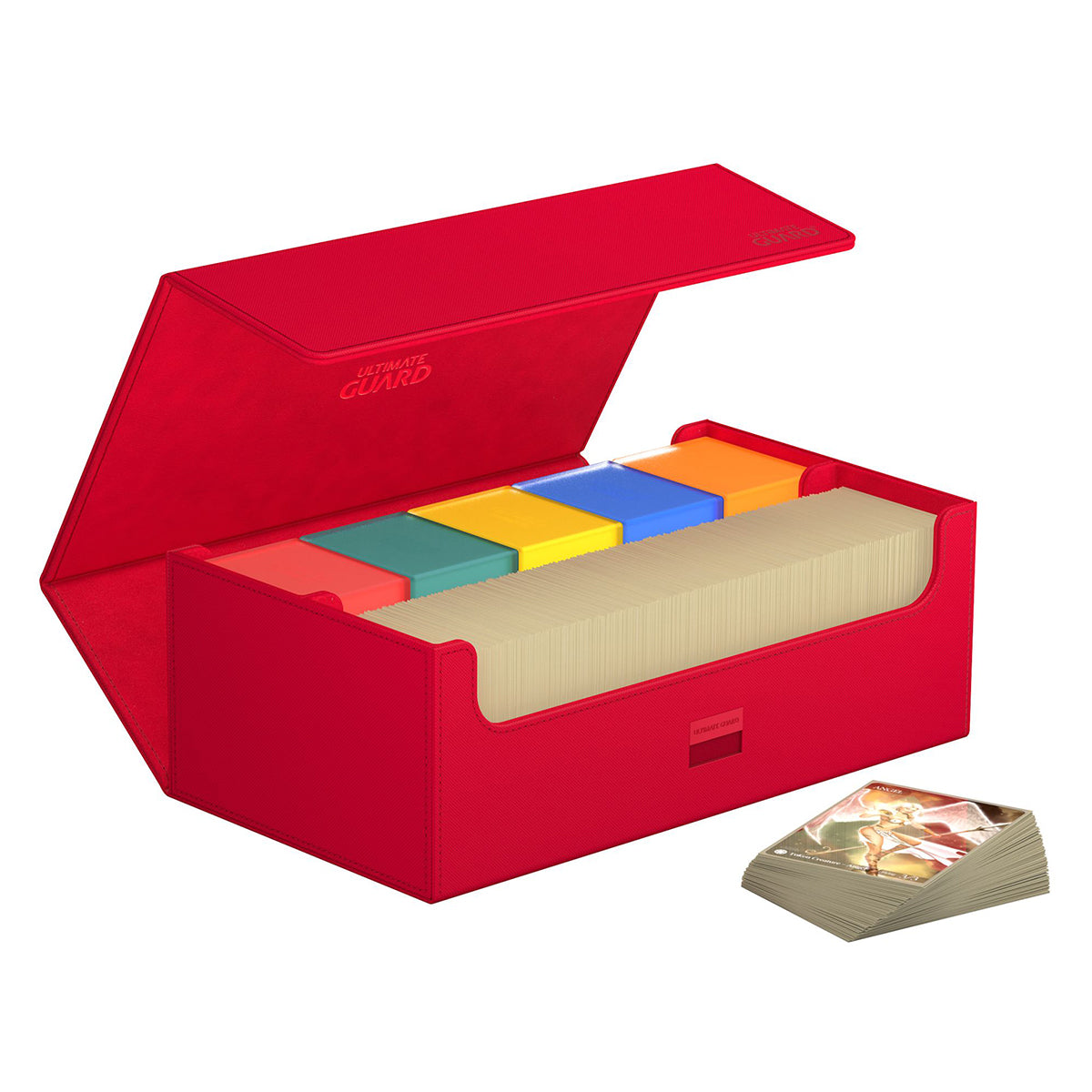 Ultimate Guard Arkhive Flip Case 800+ Standard Size XenoSkin Monocolour Red Deck Box