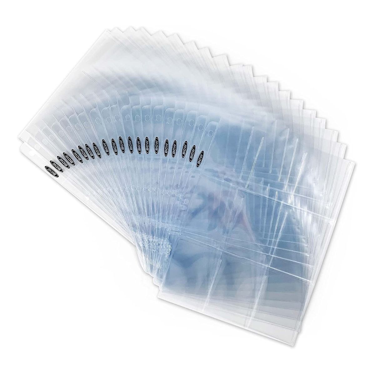 BCW 9 Pocket Protective Pages Top Loading (100 Pages Per Box)