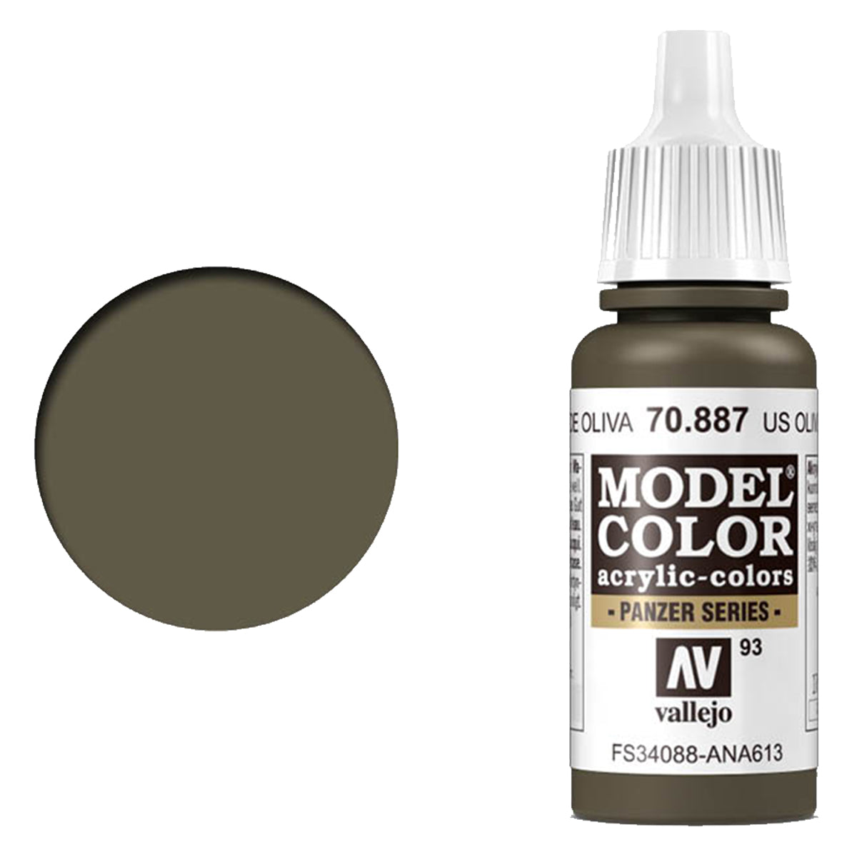Vallejo Model Colour - Olive Drab 17 ml