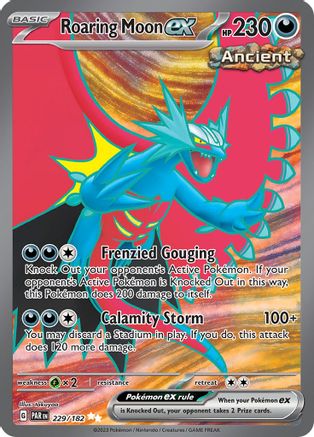 Roaring Moon ex - 229/182 229 - SV04 Paradox Rift Holofoil