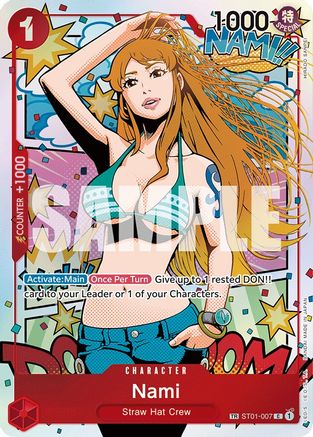 Nami (Alternate Art) (ST01-007) - Wings of the Captain Foil - One Piece