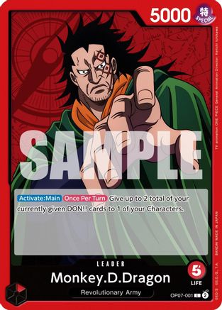 Monkey.D.Dragon (001) (OP07-001) - 500 Years in the Future  - One Piece