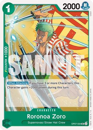 Roronoa Zoro (034) (OP07-034) - 500 Years in the Future  - One Piece