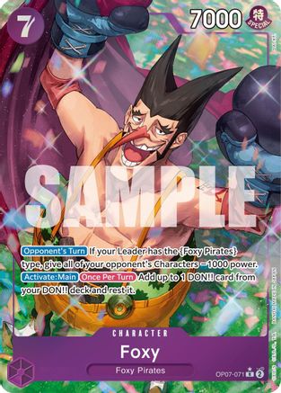 Foxy (071) (Parallel) (OP07-071) - 500 Years in the Future Foil - One Piece