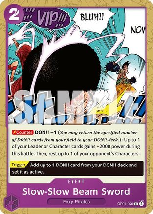Slow-Slow Beam Sword (OP07-076) 500 Years in the Future - One Piece